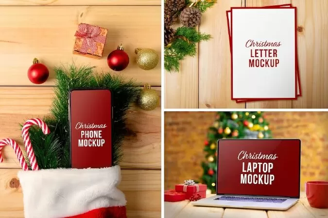Christmas Device & Letter Mockup Set
