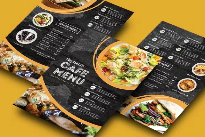 Dark Food Menu Template