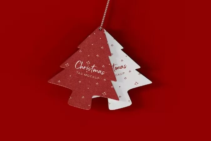 Christmas Tags Mockup