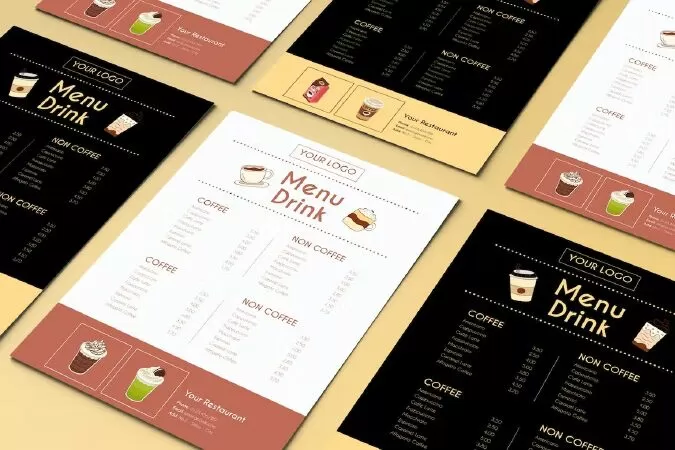 Juice Drinks Menu Template