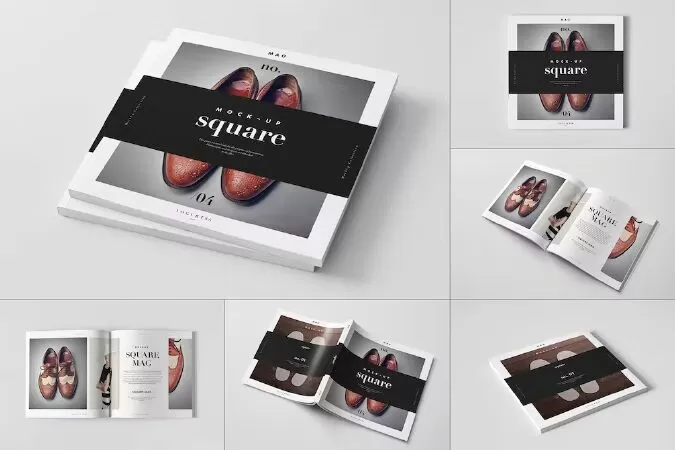 Square Magazine Mock-up