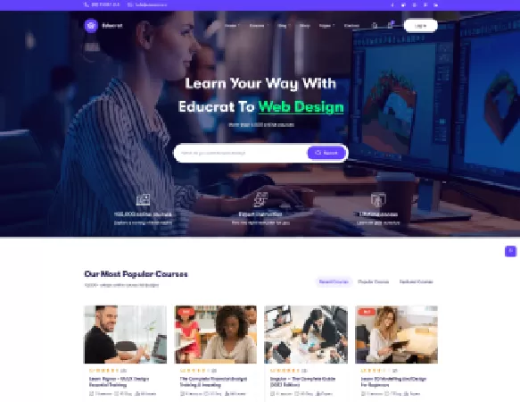Educrat - Online Course Education WordPress Theme