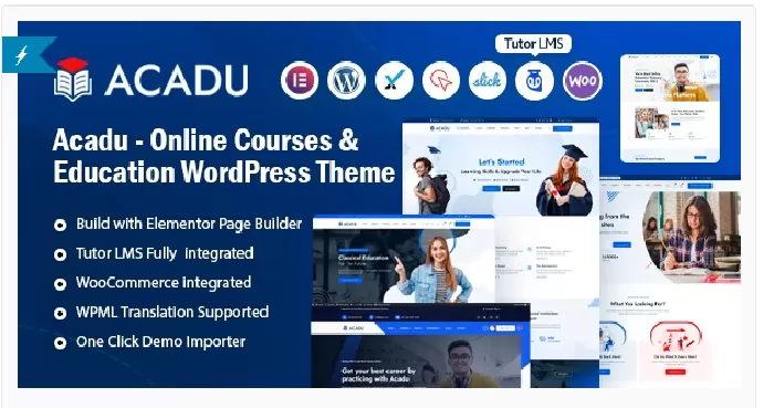 Acadu – Online Courses & Education WordPress Theme