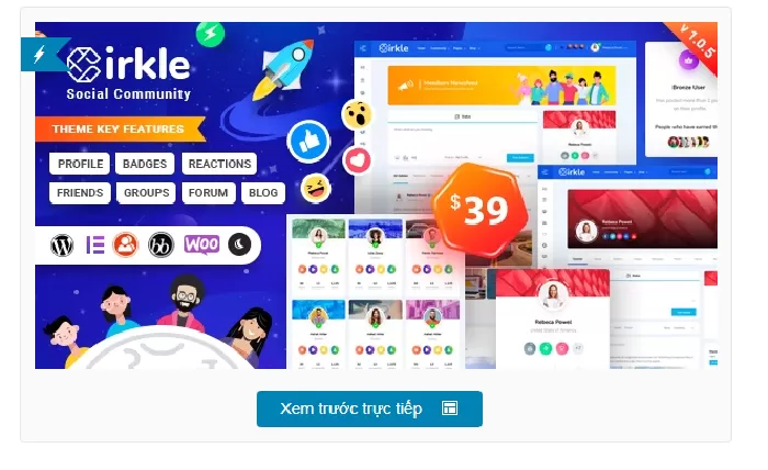 Cirkle – Social Networking WordPress Theme