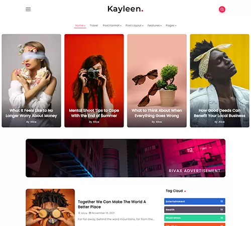 Kayleen | Blog & Magazine WordPress Theme