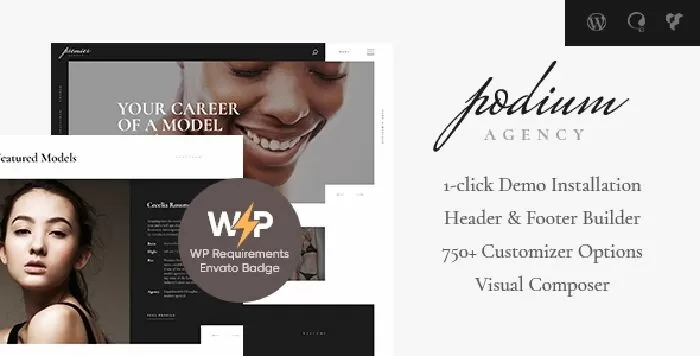 Podium | Fashion Model Agency WordPress Theme