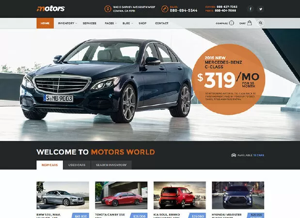 Motors - Car Dealer, Rental & Listing WordPress theme