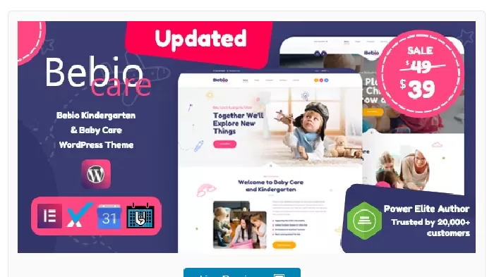 Bebio - Kindergarten & Baby Care WordPress Theme