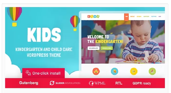 Kids - Day Care & Kindergarten WordPress Theme for Children