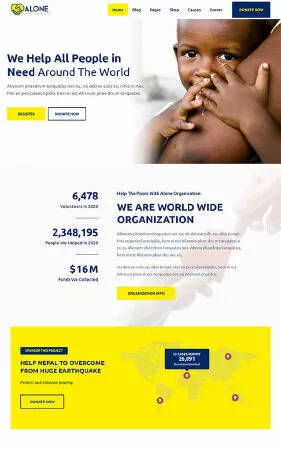 Alone – Charity Multipurpose Non-profit WordPress Theme