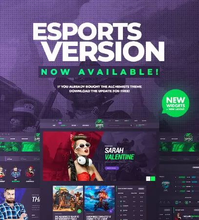 Alchemists - Sports, eSports & Gaming Club and News WordPress Theme