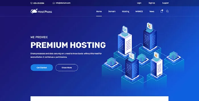 Hostinza - Whmcs Web-Hosting WordPress Theme