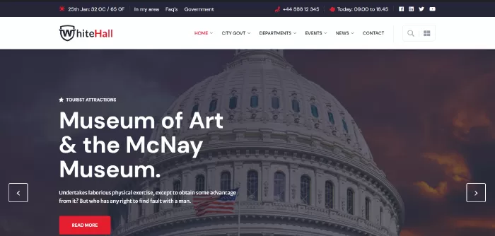White Hall - Municipal and Government WordPress Theme