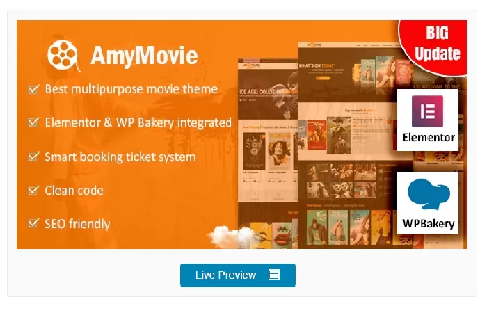 AmyMovie - Movie and Cinema WordPress Theme