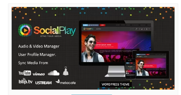 SocialPlay - Media Sharing WordPress Theme