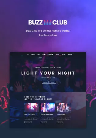 Buzz Club - Night Club, DJ & Music Festival Event WordPress Theme