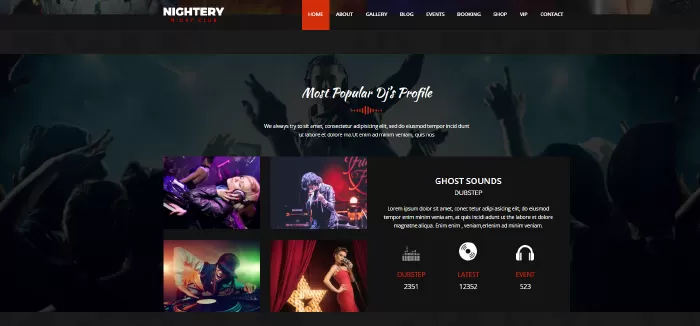 Nightery - Night Club WordPress Theme