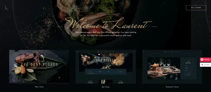 Laurent - Elegant Restaurant Theme