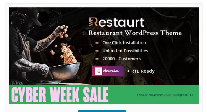 Restaurt - Restaurant WordPress Theme