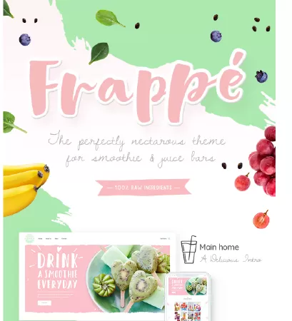 Frappé - Smoothie, Juice Bar and Organic Food Theme