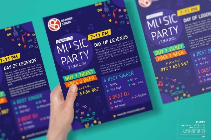 Music Party-Set Template