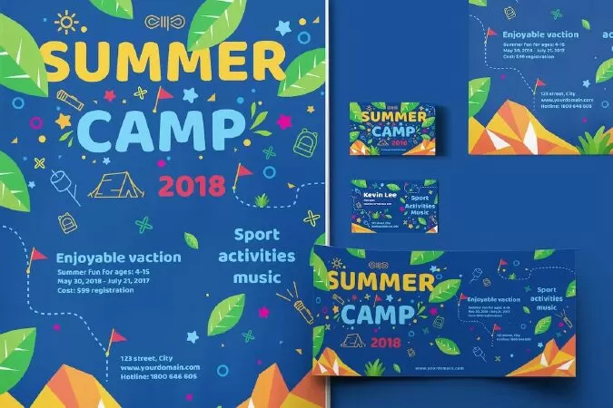 Kids Summer Camp-Set Template