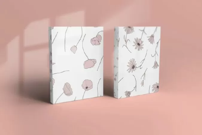Rectangular Box Mockup With Folding Lid 02