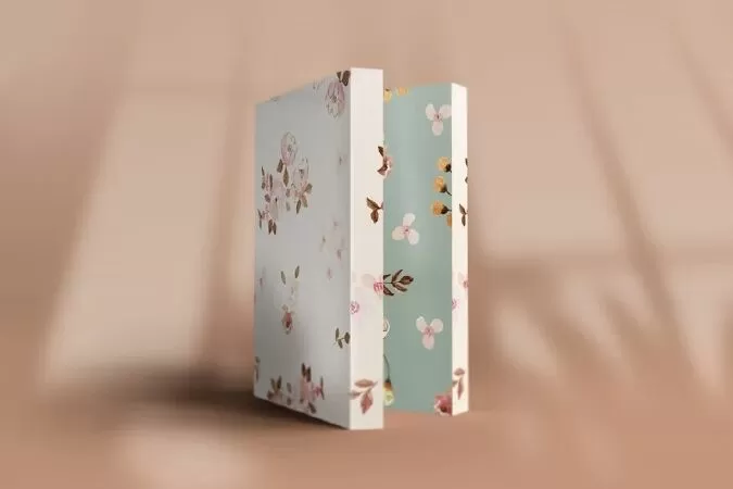Rectangular Box Mockup With Folding Lid
