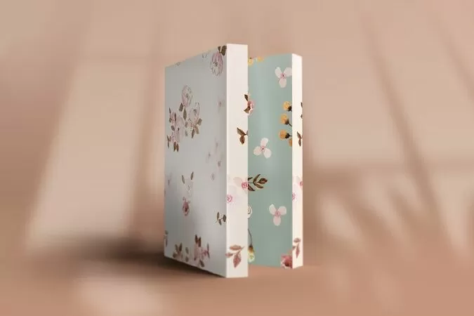 Rectangular Box Mockup With Folding Lid