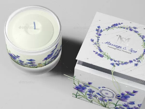 Candle and Package Box Mockups