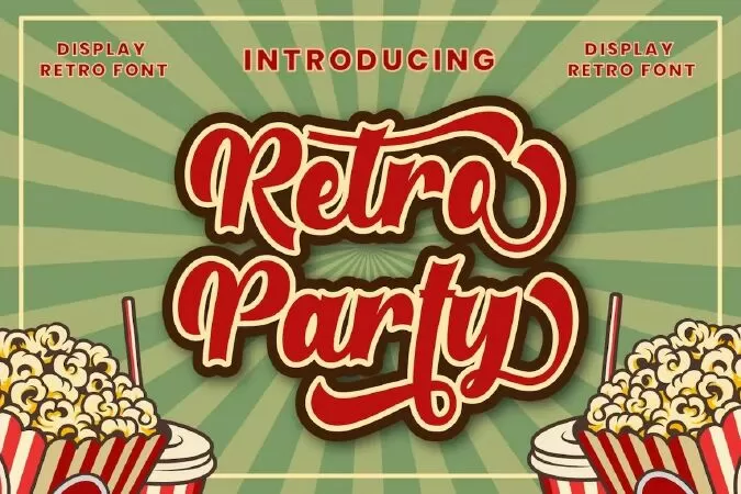 Retro Party - Display Retro Font