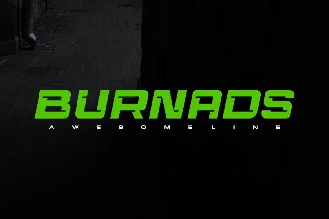 Burnads - Modern Font