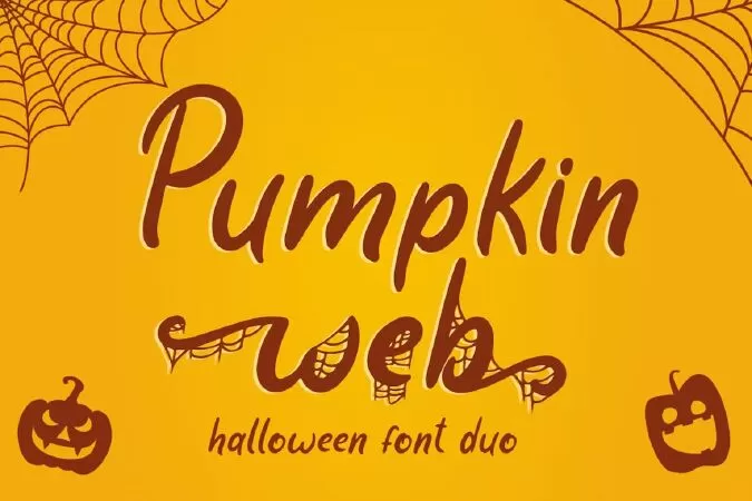 Pumpkin Web - Halloween Font