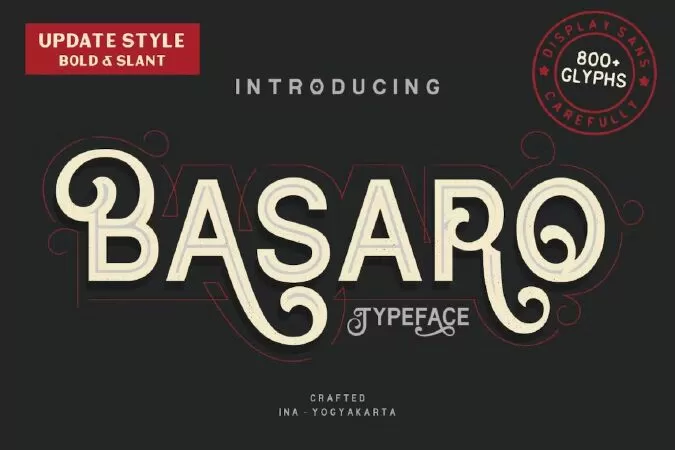 Basaro - Decorative Font