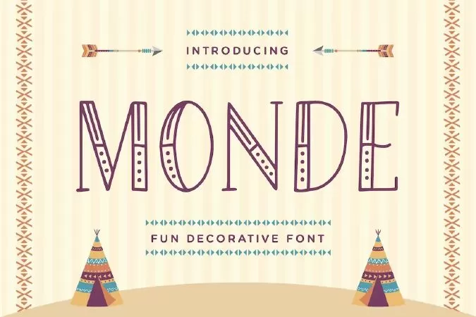 Monde – Fun Decorative Font