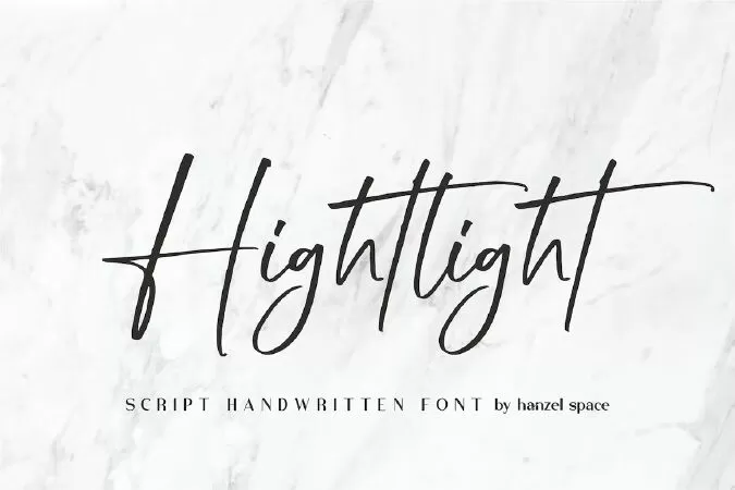 Hightlight | Handwritten font