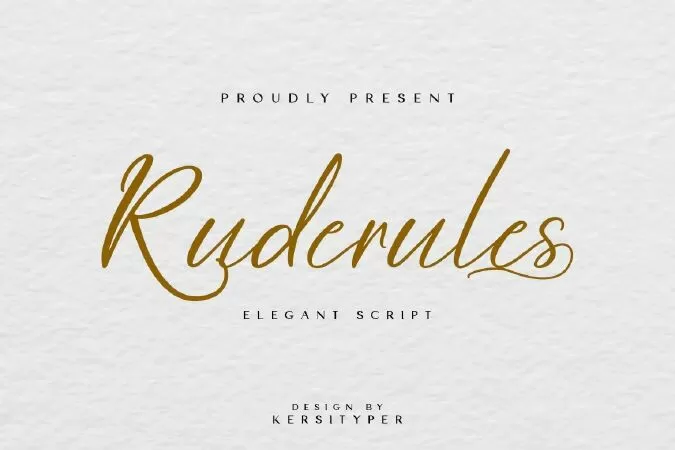 Ruderules Script Font