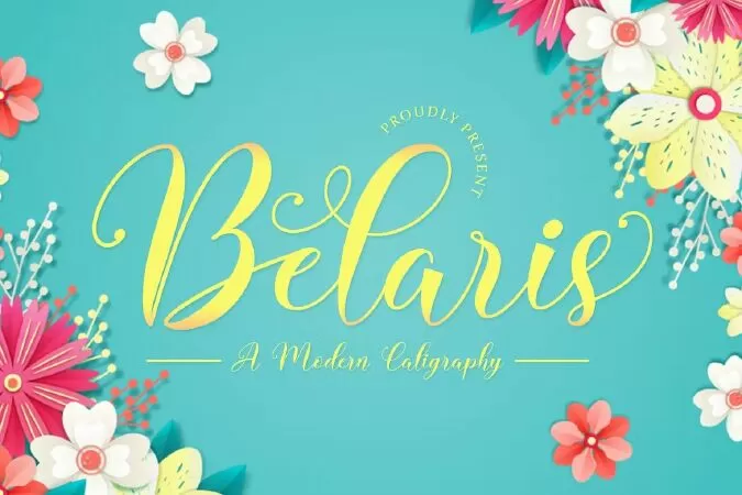 Belaris - script font