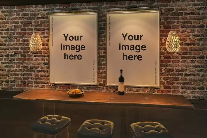 Bar Restaurant Poster Mockups