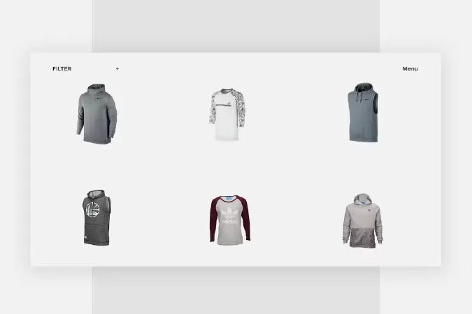 eCommerce - Minimal Clothing Grid Website