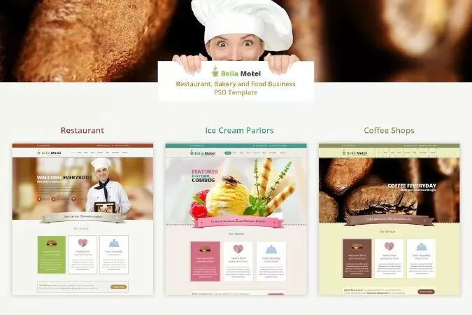Bella - Restaurant & Bakery PSD