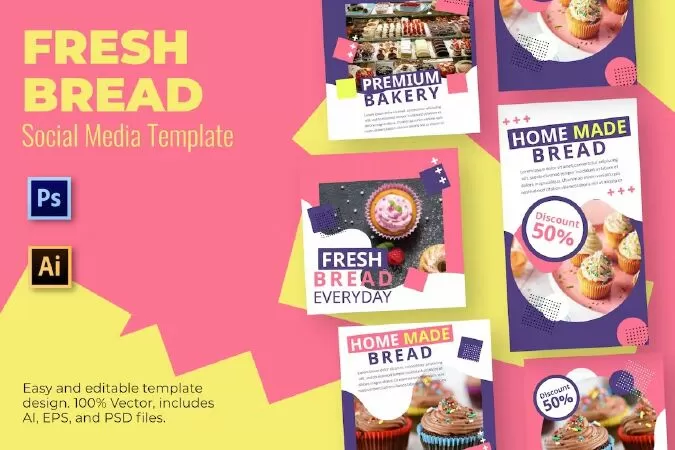 Bakery Social Media Template