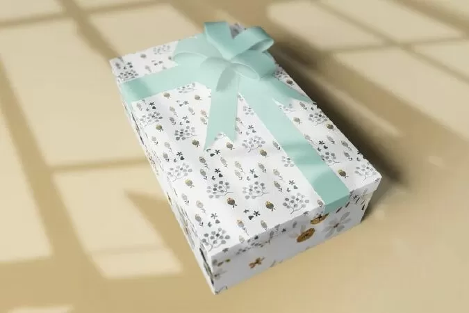Gift Box Mockup With Ribbon, Package Box Mockup, Packaging Mockup