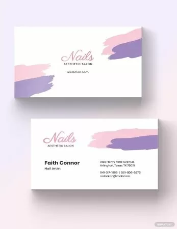 Free Modern Nail Salon Business Card Template