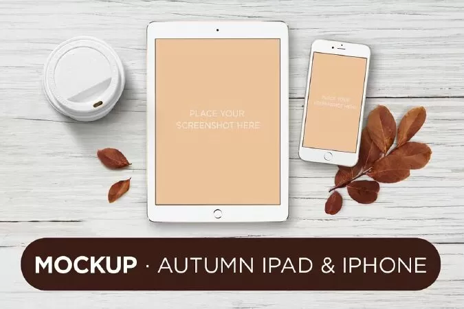 White iPad Mockups Fall