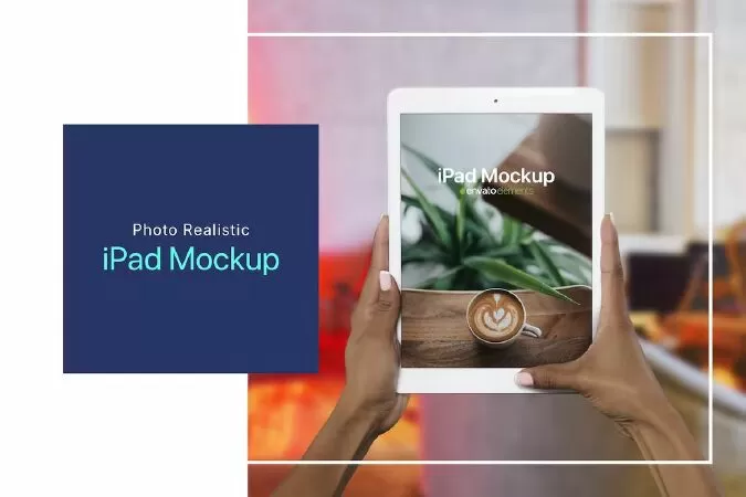 iPad on Hand Photoshop Mockup - v.2