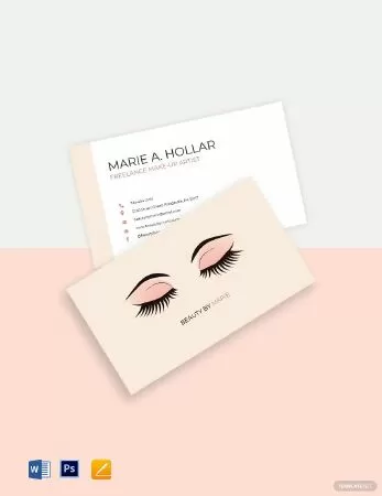 Professional Freelance Makeup Artist Business Card Template