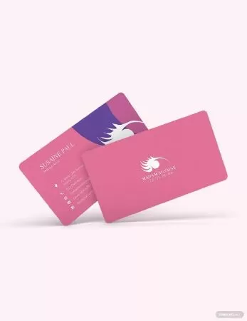 Creative Makeup Artist Business Card Template
