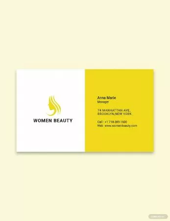Beauty Parlor Business Card Template