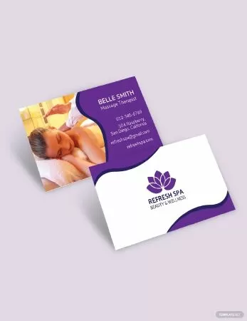Spa Center Business Card Template